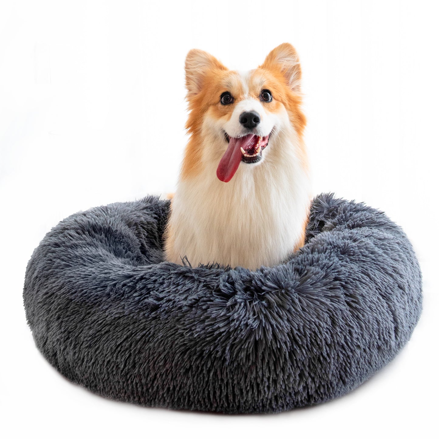 Round Plush Beds for Small Dogs & Cats