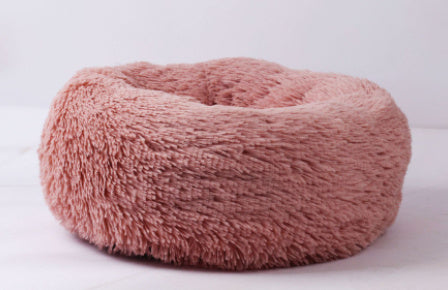 Round Plush Beds for Small Dogs & Cats