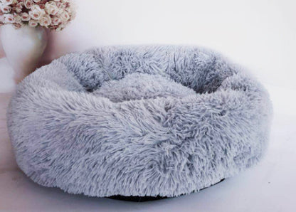 Round Plush Beds for Small Dogs & Cats